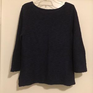 Navy Sweater w/ Bell Sleeves